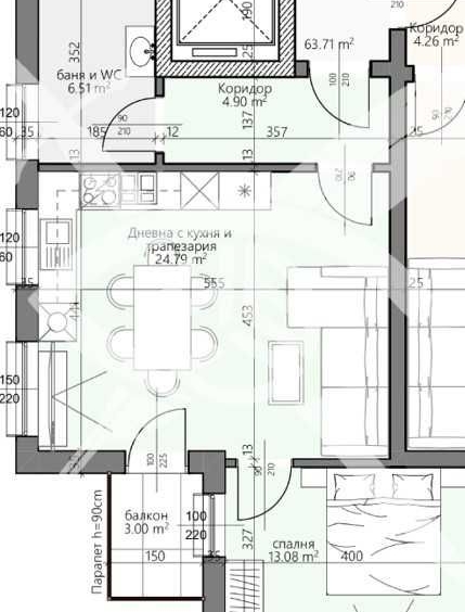 Двустаен апартамент в Пловдив, Христо Смирненски - 58 кв.м за 1164 €/кв.м - Снимка #1