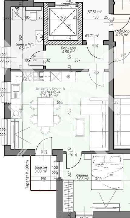 Двустаен апартамент в Пловдив, Христо Смирненски - 58 кв.м за 1164 €/кв.м - Снимка #1