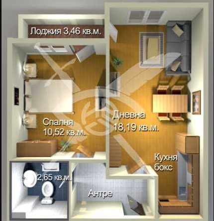 Двустаен апартамент в Бургас, Меден рудник - зона А - 34 кв.м за 922 €/кв.м - Снимка #1