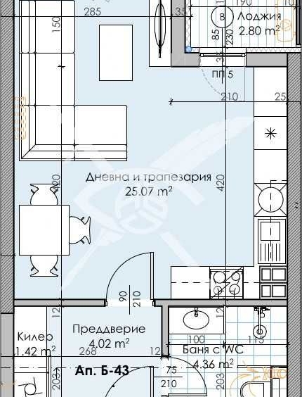 Едностаен апартамент в Пловдив, Кършияка - 53 кв.м за 1594 €/кв.м - Снимка #1