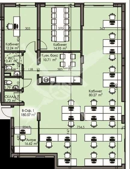 Офис в Бургас, Изгрев - 180 кв.м за 1104 €/кв.м - Снимка #1