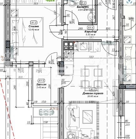 Двустаен апартамент в Варна, м-т Пчелина - 54 кв.м за 1704 €/кв.м - Снимка #1