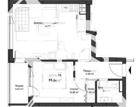 Двустаен апартамент в Пловдив, Кючук Париж - 64 кв.м за 1247 €/кв.м - Снимка #1