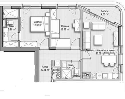 Тристаен апартамент в София, Витоша - 108 кв.м за 2917 €/кв.м - Снимка #1