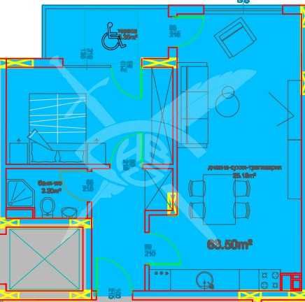 Двустаен апартамент в Бургас, Меден рудник - зона А - 75 кв.м за 502 €/кв.м - Снимка #1