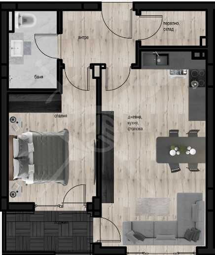 Двустаен апартамент в Пловдив, Кючук Париж - 69 кв.м за 1211 €/кв.м - Снимка #1