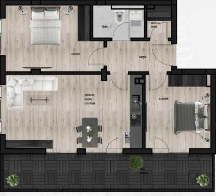 Тристаен апартамент в Пловдив, Кючук Париж - 101 кв.м за 1213 €/кв.м - Снимка #1