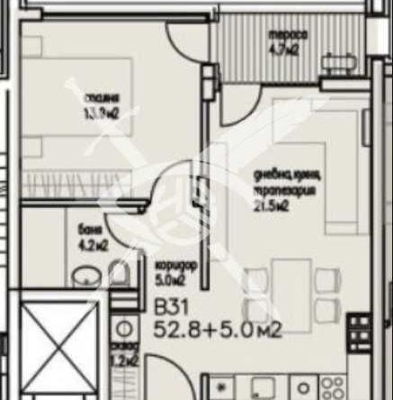 Двустаен апартамент в Бургас, Сарафово - 57 кв.м за 1249 €/кв.м - Снимка #1