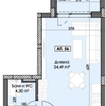 Едностаен апартамент в Пловдив, Тракия - 45 кв.м за 707 €/кв.м - Снимка #1