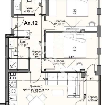 Тристаен апартамент в Пловдив, Кършияка - 102 кв.м за 1898 €/кв.м - Снимка #1