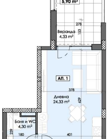 Едностаен апартамент в Пловдив, Тракия - 54 кв.м за 648 €/кв.м - Снимка #1