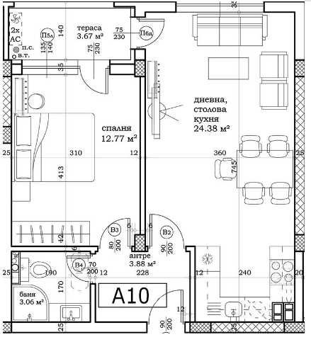 Двустаен апартамент в Пловдив, Остромила - 62 кв.м за 620 €/кв.м - Снимка #1