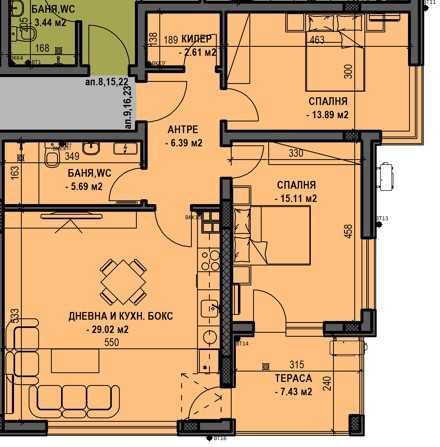 Тристаен апартамент в Пловдив, Остромила - 107 кв.м за 867 €/кв.м - Снимка #1