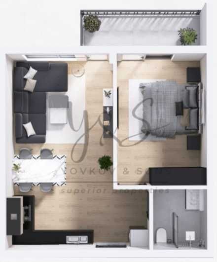 Двустаен апартамент в Пловдив, Христо Смирненски - 68 кв.м за 1405 €/кв.м - Снимка #1