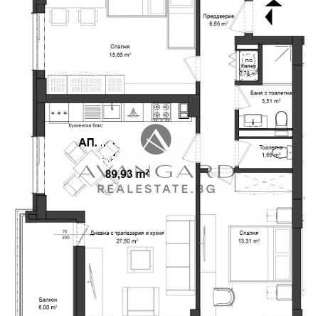 Тристаен апартамент в Пловдив, Кършияка - 103 кв.м за 917 €/кв.м - Снимка #1