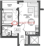 Двустаен апартамент в София, м-т Гърдова глава - 66 кв.м за 1740 €/кв.м - Снимка #1