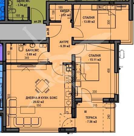 Тристаен апартамент в Пловдив, Остромила - 107 кв.м за 920 €/кв.м - Снимка #1