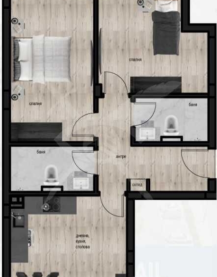 Тристаен апартамент в Пловдив, Кючук Париж - 105 кв.м за 617 €/кв.м - Снимка #1