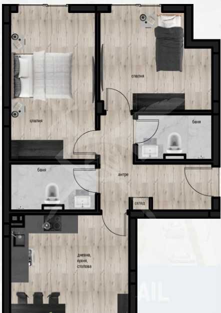 Тристаен апартамент в Пловдив, Кючук Париж - 105 кв.м за 617 €/кв.м - Снимка #1