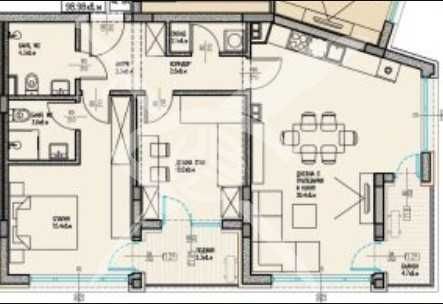 Тристаен апартамент в Бургас, Славейков - 113 кв.м за 1056 €/кв.м - Снимка #1