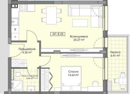 Двустаен апартамент в Пловдив, Остромила - 62 кв.м за 1168 €/кв.м - Снимка #1