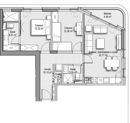 Тристаен апартамент в София, Витоша - 108 кв.м за 2463 €/кв.м - Снимка #1