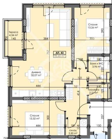 Тристаен апартамент в Пловдив, Тракия - 117 кв.м за 1080 €/кв.м - Снимка #1