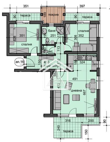Тристаен апартамент в Пловдив, Остромила - 135 кв.м за 1067 €/кв.м - Снимка #1