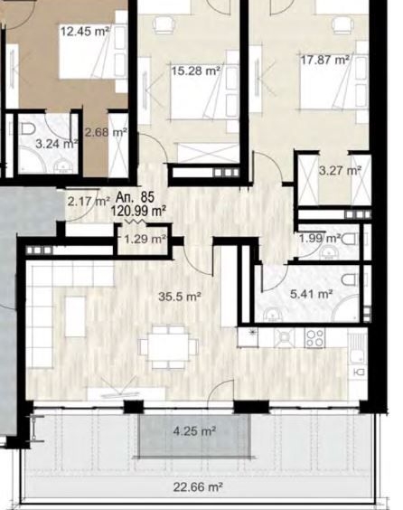 Тристаен апартамент в София, Зона Б-5 - 146 кв.м за 2055 €/кв.м - Снимка #1