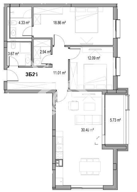 Тристаен апартамент в Пловдив, Христо Смирненски - 106 кв.м за 2085 €/кв.м - Снимка #1