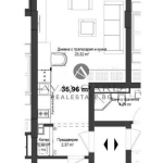 Тристаен апартамент в Пловдив, Кършияка - 44 кв.м за 918 €/кв.м - Снимка #1