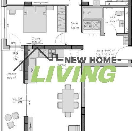 Тристаен апартамент в Пловдив, Западен - 116 кв.м за 1470 €/кв.м - Снимка #1