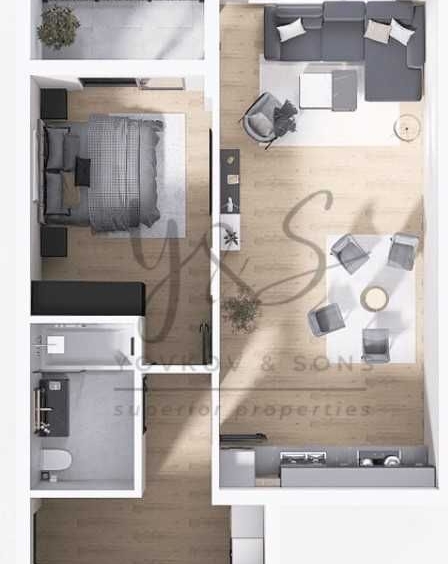 Двустаен апартамент в Пловдив, Христо Смирненски - 74 кв.м за 1358 €/кв.м - Снимка #1