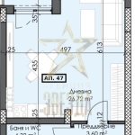 Едностаен апартамент в Пловдив, Тракия - 54 кв.м за 1087 €/кв.м - Снимка #1