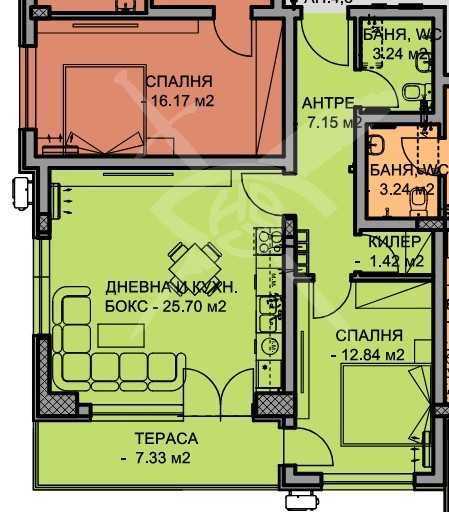Дава се под наем Двустаен апартамент в Пловдив, Остромила - 82 кв.м за 88670 € - Снимка #1