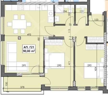Тристаен апартамент в Пловдив, Кършияка - 110 кв.м за 1104 €/кв.м - Снимка #1