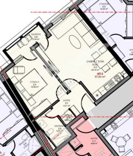Двустаен апартамент в Поморие - 58 кв.м за 2693 €/кв.м - Снимка #1