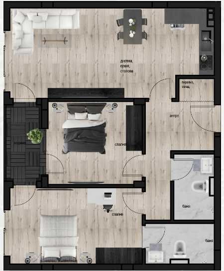 Тристаен апартамент в Пловдив, Кючук Париж - 103 кв.м за 1068 €/кв.м - Снимка #1