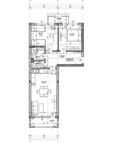 Тристаен апартамент в Варна, м-т Траката - 85 кв.м за 1812 €/кв.м - Снимка #1