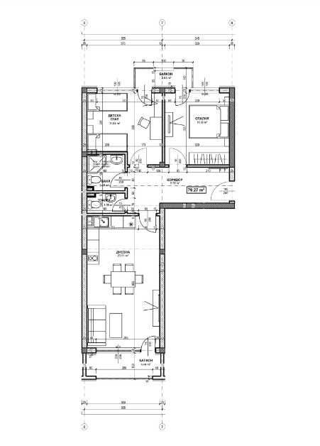 Тристаен апартамент в Варна, м-т Траката - 85 кв.м за 1812 €/кв.м - Снимка #1