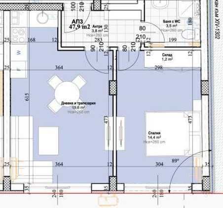 Двустаен апартамент в Пловдив, Център - 58 кв.м за 1020 €/кв.м - Снимка #1