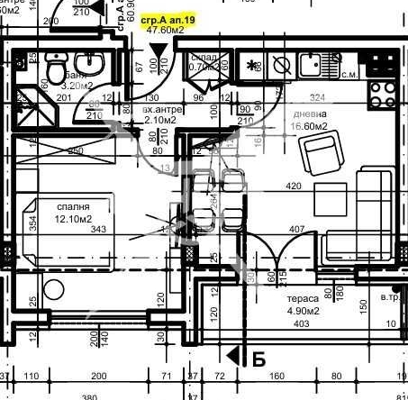 Двустаен апартамент в Пловдив, Христо Смирненски - 54 кв.м за 1128 €/кв.м - Снимка #1