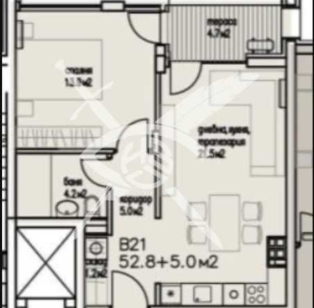 Двустаен апартамент в Бургас, Сарафово - 57 кв.м за 1249 €/кв.м - Снимка #1