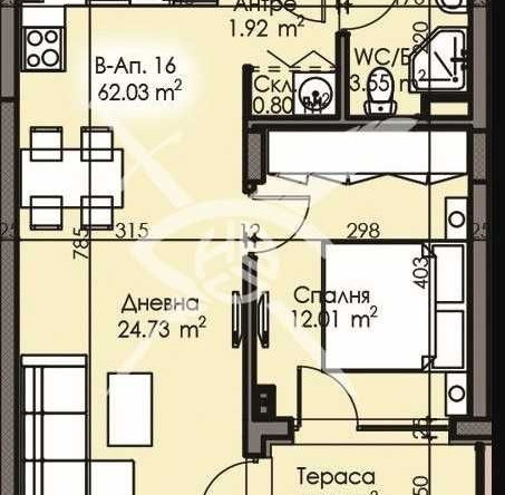 Тристаен апартамент в Бургас, Изгрев - 62 кв.м за 663 €/кв.м - Снимка #1