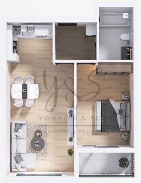 Двустаен апартамент в Пловдив, Христо Смирненски - 75 кв.м за 1356 €/кв.м - Снимка #1