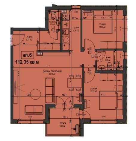 Тристаен апартамент в Асеновград - 112 кв.м за 755 €/кв.м - Снимка #1