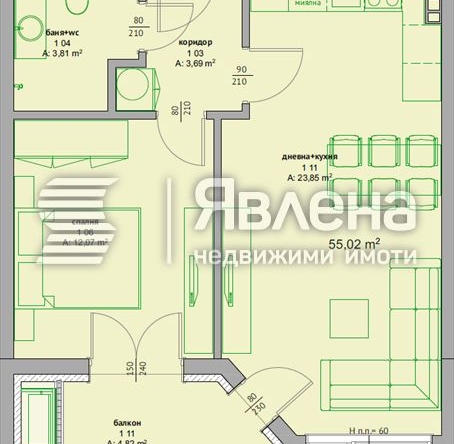 Двустаен апартамент в Поморие - 63 кв.м за 558 €/кв.м - Снимка #1