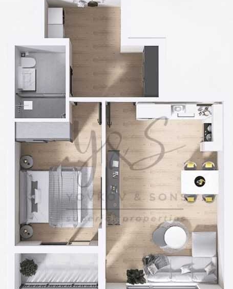 Двустаен апартамент в Пловдив, Христо Смирненски - 71 кв.м за 1316 €/кв.м - Снимка #1