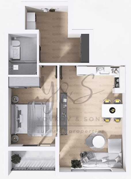 Двустаен апартамент в Пловдив, Христо Смирненски - 71 кв.м за 1316 €/кв.м - Снимка #1