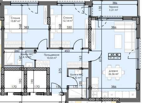 Тристаен апартамент в Пловдив, Тракия - 107 кв.м за 984 €/кв.м - Снимка #1